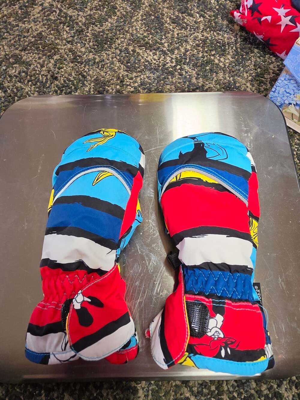 Vbiger Ski Mittens Size S Multicolor Print